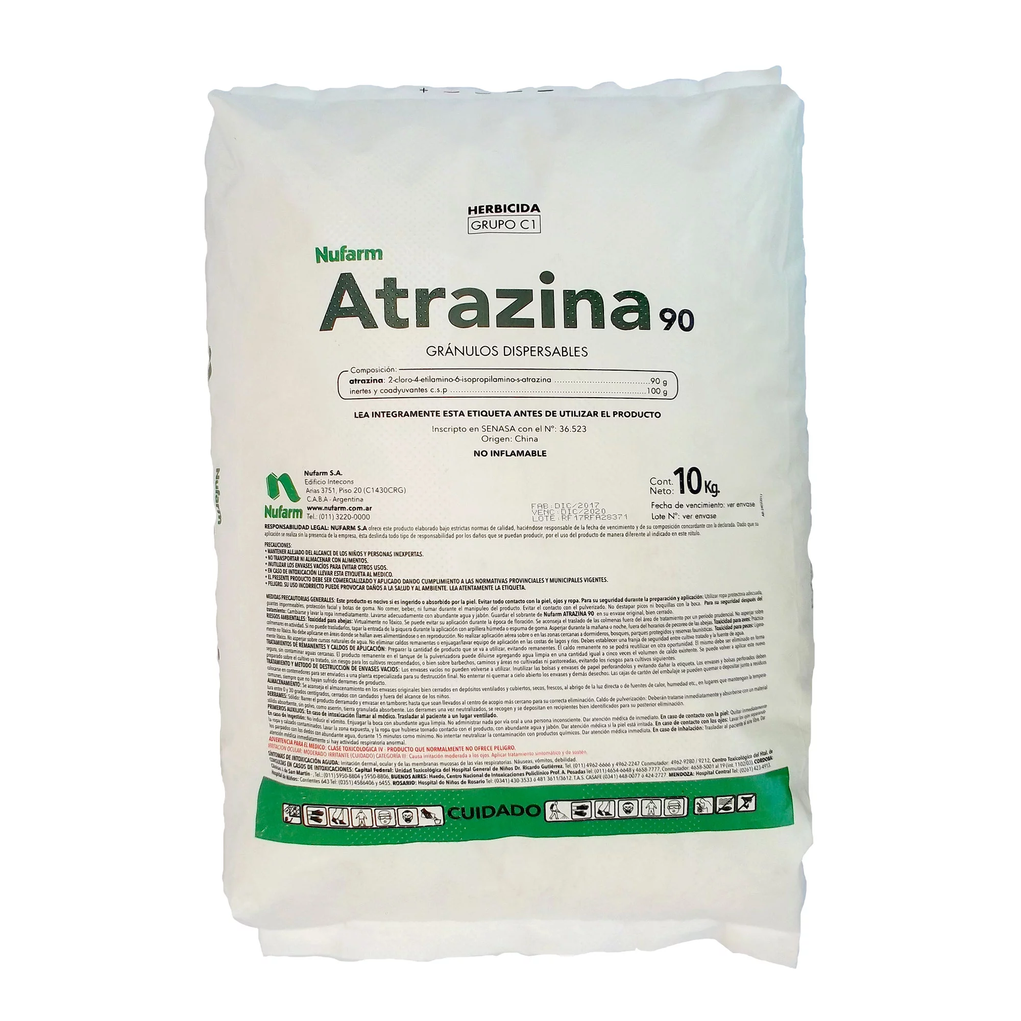 HERBICIDA ATRAZINA 90 x 10 KG - Imagen 2