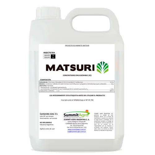INSECTICIDA MATSURI x 5 Lts.